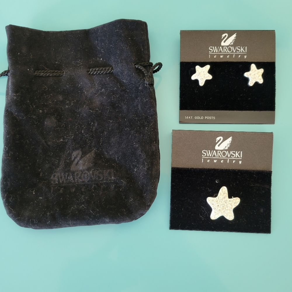 SWAROVSKI Crystal Starfish Earrings & Pin